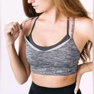 ZYIA Heathered Gray Sports Bra